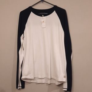 Navy & White AE Baseball Tee